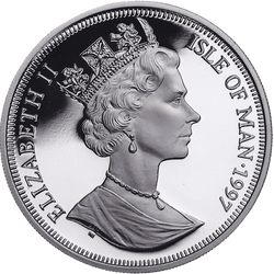 Isle of man Katzen-Serie: Long Haired Smoke Katze 1 oz Silber 1997 Proof