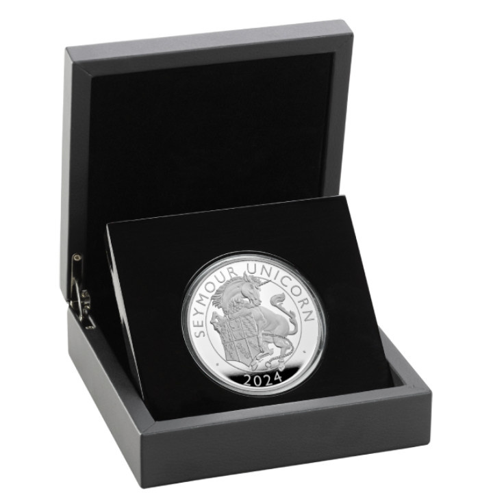 The Royal Tudor Beasts: The Seymour Unicorn 5 oz Silver 2024 Proof