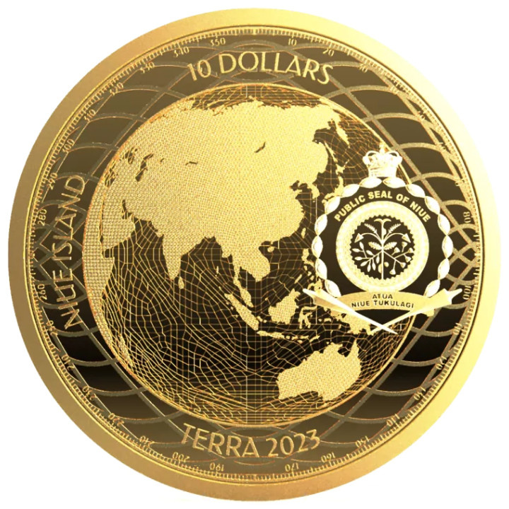 Niue: Terra 1/10 uncji Złota 2023 Prooflike