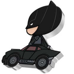 Niue: The Batman – Batman Day Chibi Coin, farbig, 2 Unzen Silber, 2022, Polierte Platte
