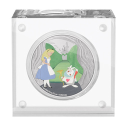 Niue: Disney Alice in Wonderland - White Rabbit coloured 1 oz Silber 2021 Proof