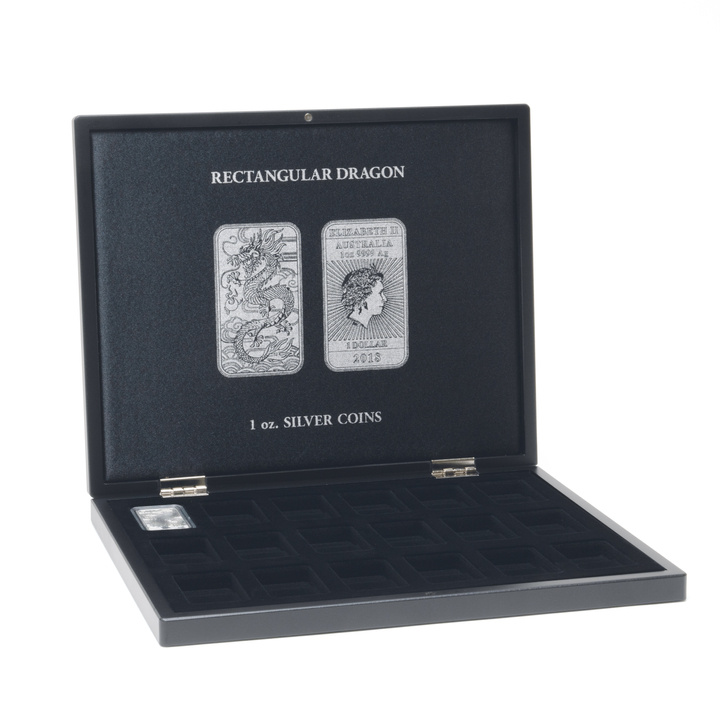 Leuchtturm - Volterra coin case for 18 Silber Dragon rectangular coins