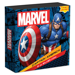 Niue: Marvel - Captain America colored 3 oz Silver 2023 Proof