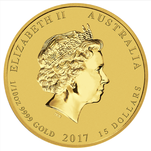 Lunar II: Rok Koguta 1/10 uncji Złota 2017