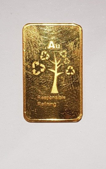 5 gramos Metalor lingote de oro Damaged CertiPack