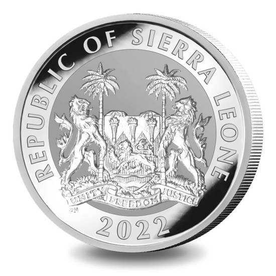 Sierra Leone: Big Five - Lion 1 uncja Srebra 2022