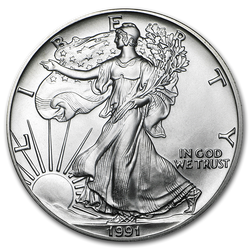 American Eagle 1 oz Plata 1991