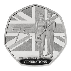 Set di 5 monete Regno Unito Platino 2023 Proof Commemorative Coin