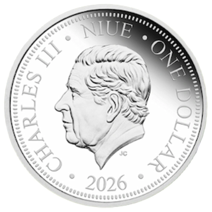 Pièce en argent Bébés créatures mythiques - Bébé licorne colorisée 1/2 once d’argent 2026 Proof