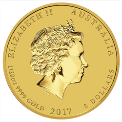 Lunar II: Anno del Gallo 1/20 oncia d'oro