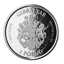 Gibraltar: Perseus With The Head Of Medusa 1 oz Silber 2021 Proof