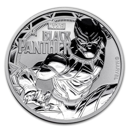 Tuvalu: Marvel - Czarna Pantera 1 uncja Srebra 2018