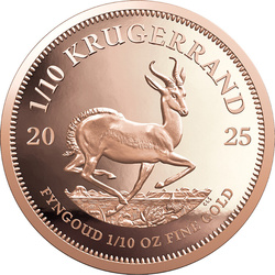 Krugerrand 1/10 onza Moneda de Oro 2025 Proof