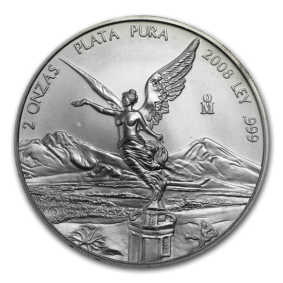Diosa Mexicana de la Libertad 2 oz Plata 2008
