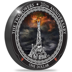 Zestaw 2 monet El Señor de los Anillos: Las Dos Torres - 20. rocznica filmu kolorowany 2 x 1 uncja Srebra 2022 Proof
