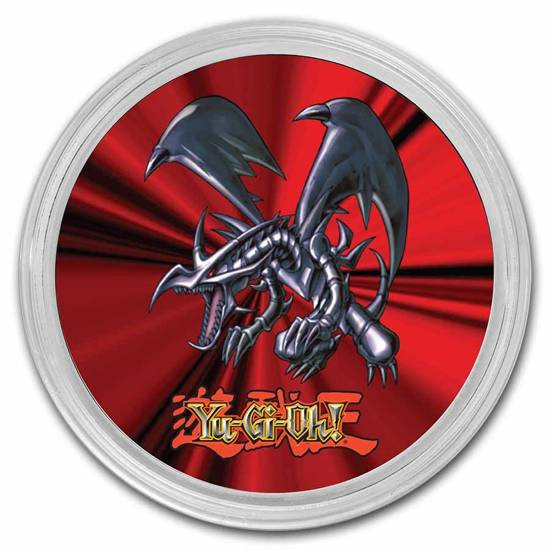 Set of 2 coins Niue: Yu-Gi-Oh! Joey, Red-Eyes Dragon colorized - 25th Anniversary 2 x 1oz Silber 2022