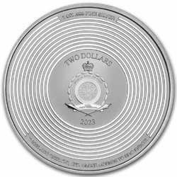 Niue: KISS 50th Anniversary coloreada 1 oz Plata 2023 Slab