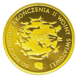 60e anniversaire de la fin de la Seconde Guerre mondiale 200 zł 2005 Proof
