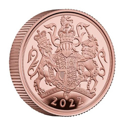 Velká Británie: Zlatý suverén Alžběta II. 2022 Proof Piedfort