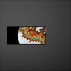 Isole Cook: Topografia - Grand Canyon colorata 1000 grammi d'argento 2024 Proof