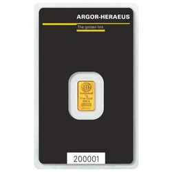 Argor Heraeus 1 grammos aranyrudacska