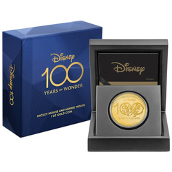 Niue: Disney 100 Años de Maravilla - Mickey Mouse y Minnie Mouse 1 oz Oro 2023 Proof