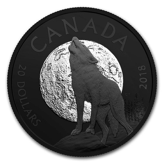 Nocturnal By Nature: lobo aullador 1 oz Plata 2018