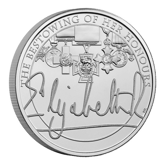 The Queen's Reign Honours and Investitures Cupronichel 5 lire sterline 2022