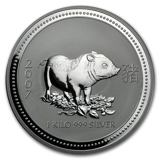 Lunar I: Schweinejahr  1000 gram Silber 2007