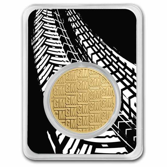 Logo General Motors (1967-2021) 1 oncia d'oro Certipack