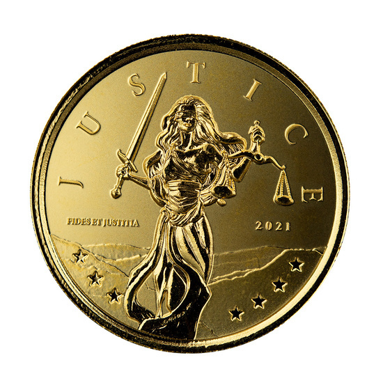 Gibraltar: Lady Justice 1 oz Oro 2021