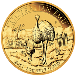 Emu Australiano 1 oz Oro 2021 MS 70 NGC Primer día de emisión