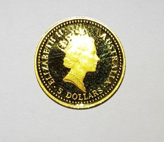 Australský klokan – Samorodek 1/20 unce zlata 1993 PROOF