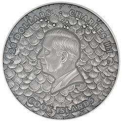 Islas Cook: Underwater Fantasy - Sea Monster coloured 3 oz Plata 2025 Antiqued Coin