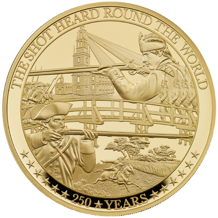 The Battle of Independence 1000 gram Gold 2025 Proof