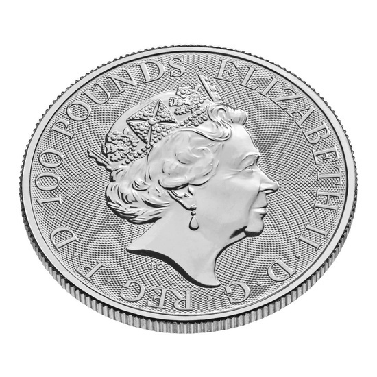 The Royal Tudor Beasts: Lion of England 1 uncja Platyny 2022