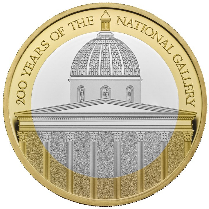 Celebrating 200 Years of the National Gallery £2 pozłacany Srebro 2024 Proof Piedfort