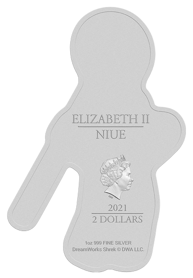 Niue: Gingerbread Man coloured 1 oz Silber 2021