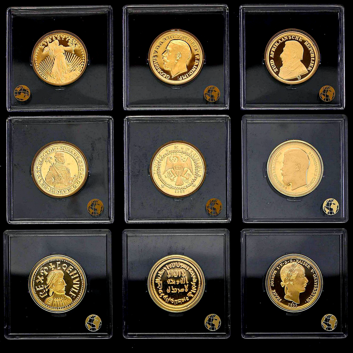 Réplicas de las Monedas Más Caras del Mundo - Medalla Aleatoria de la Serie Dorada 10 gramos Plata