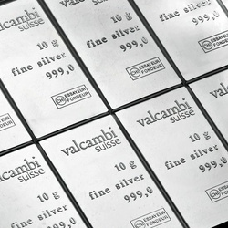 10 g Lingot d'argent CombiBar Valcambi