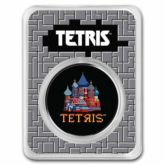 Niue: Tetris coloreado 1 oz Plata 2021