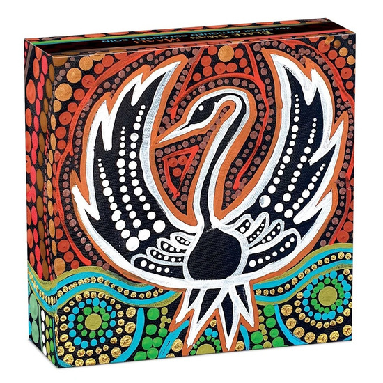 Cisne Negro Maali coloreado 2 oz Plata 2022 Proof