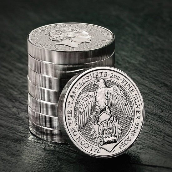 The Queen’s Beasts 2019: The Falcon of the Plantagenets 2 oz Silver