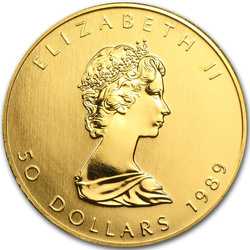 Foglia d'acero canadese 1 oncia d'oro 1989
