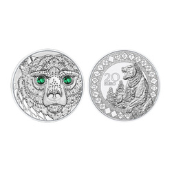 América - El Poder Curativo del Oso 20 Euro Plata 2023 Proof