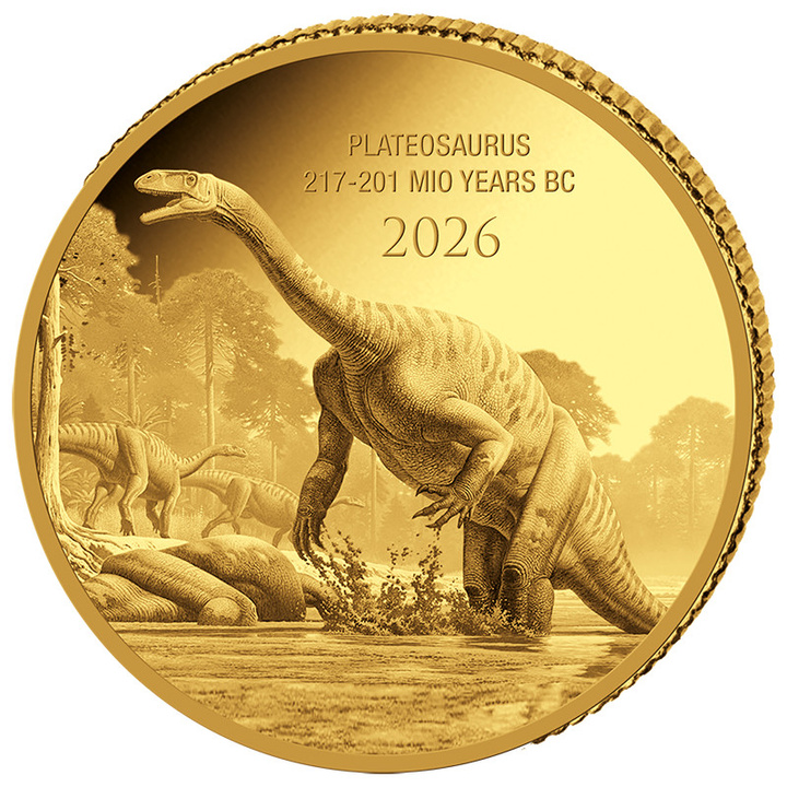 Goldmünze Prähistorisches Leben - Plateosaurus 0,5 g Gold 2026
