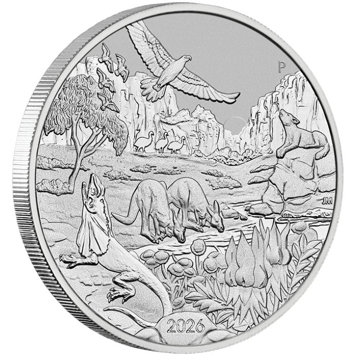 Platina érme Perth Mint: The Outback 1 uncia Platina 2026