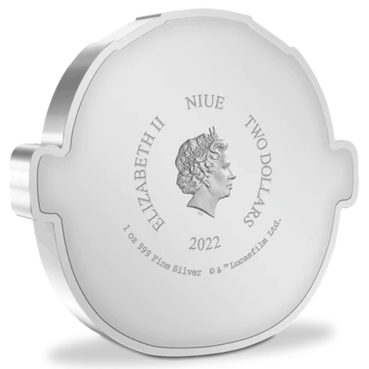 Niue: Star Wars The Mandalorian - Grogu in Pod colorato 1 oncia d'argento 2022 Proof