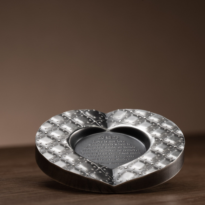 Islas Cook: Corazón Secreto 1 oz Plata 2023 Ultra Alto Relieve Moneda Antigua