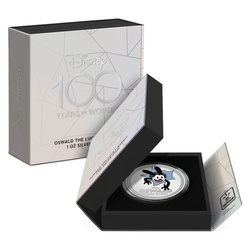 Niue: Disney 100 Years of Wonder – Oswald the Lucky Rabbit coloured 1 oz Silver 2023 Proof